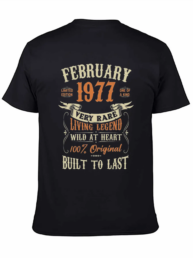 February 1977 Birthday Surprise Lightweight Cotton T-Shirt – Daily Comfort Graphic Shirt