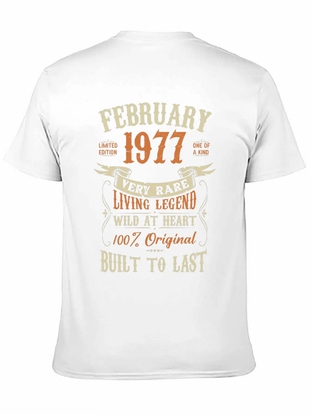 February 1977 Birthday Surprise Lightweight Cotton T-Shirt – Daily Comfort Graphic Shirt