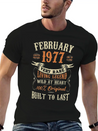 February 1977 Birthday Surprise Lightweight Cotton T-Shirt – Daily Comfort Graphic Shirt