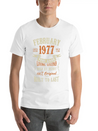 February 1977 Birthday Surprise Lightweight Cotton T-Shirt – Daily Comfort Graphic Shirt