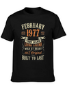 February 1977 Birthday Surprise Lightweight Cotton T-Shirt – Daily Comfort Graphic Shirt