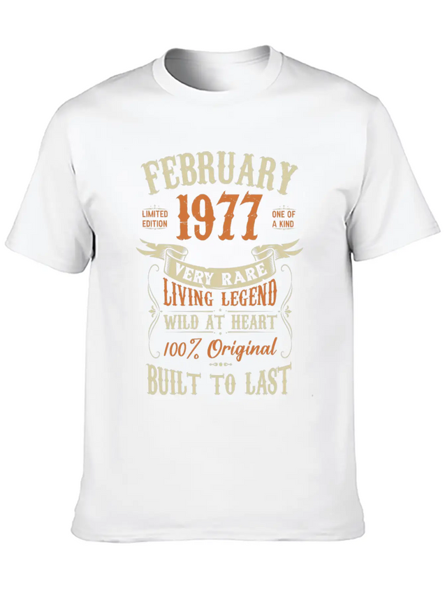 February 1977 Birthday Surprise Lightweight Cotton T-Shirt – Daily Comfort Graphic Shirt