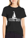 Feeling Nauti - Sailing Boat Sailor Gift Lightweight Cotton T-Shirt – Daily Comfort Graphic Shirt