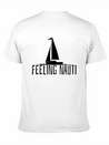 Feeling Nauti - Sailing Boat Sailor Gift Lightweight Cotton T-Shirt – Daily Comfort Graphic Shirt