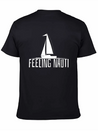 Feeling Nauti - Sailing Boat Sailor Gift Lightweight Cotton T-Shirt – Daily Comfort Graphic Shirt