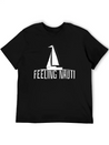 Feeling Nauti - Sailing Boat Sailor Gift Lightweight Cotton T-Shirt – Daily Comfort Graphic Shirt