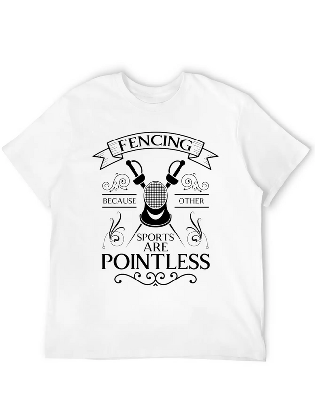 Fencing Sport Fencer Fighter Foil Lightweight Cotton T-Shirt – Daily Comfort Graphic Shirt