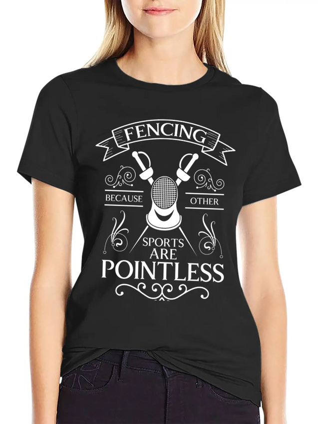 Fencing Sport Fencer Fighter Foil Lightweight Cotton T-Shirt – Daily Comfort Graphic Shirt