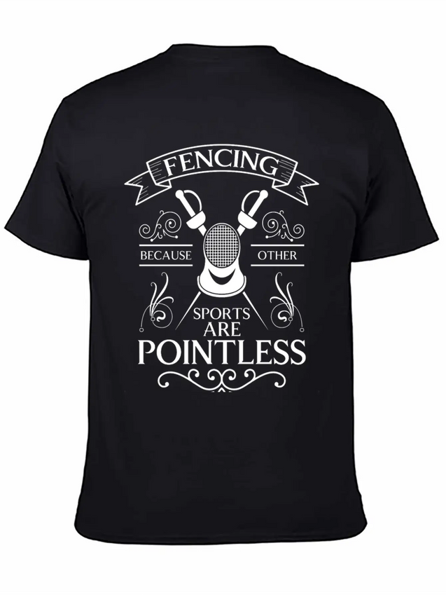 Fencing Sport Fencer Fighter Foil Lightweight Cotton T-Shirt – Daily Comfort Graphic Shirt