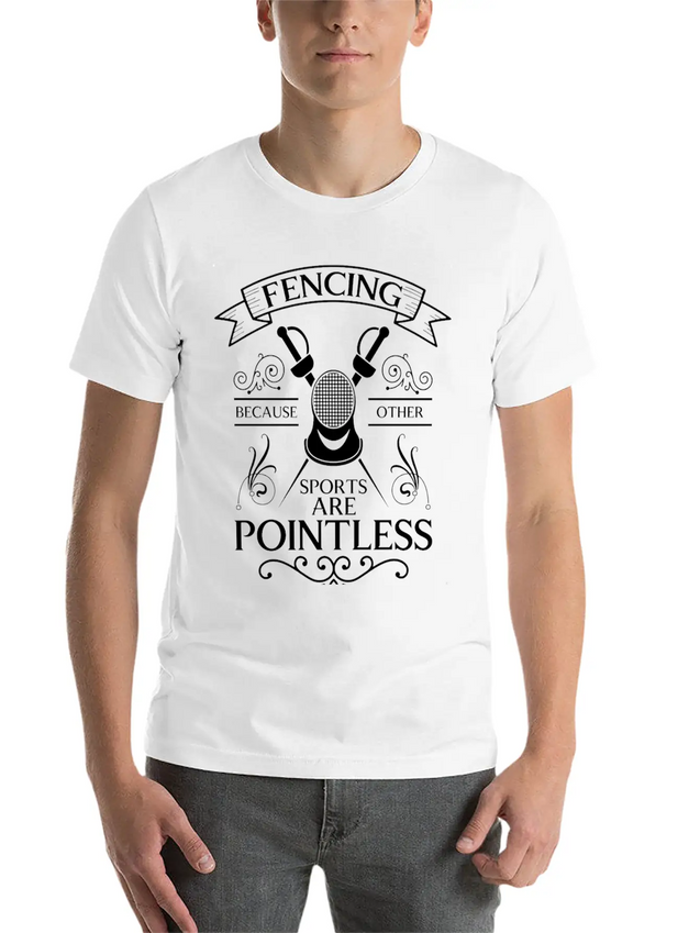 Fencing Sport Fencer Fighter Foil Lightweight Cotton T-Shirt – Daily Comfort Graphic Shirt