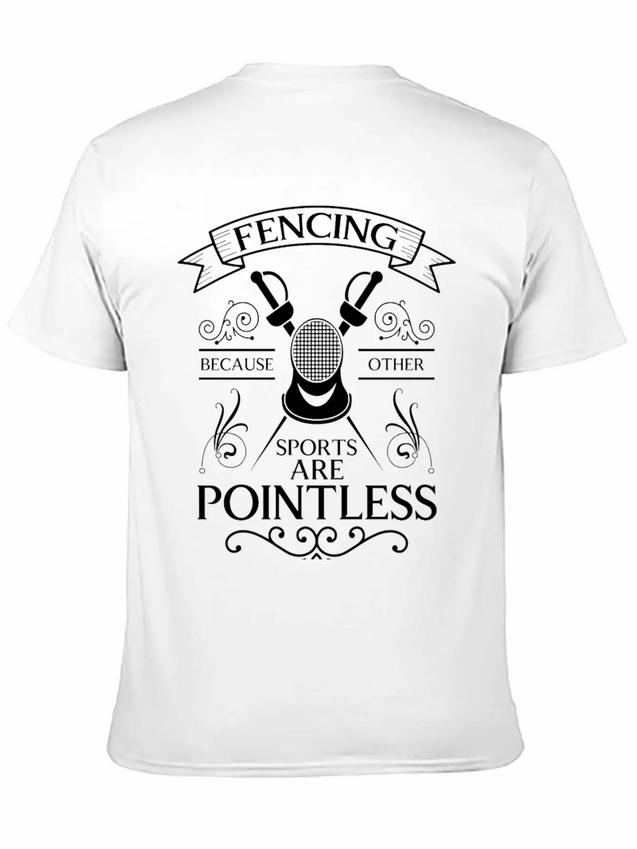 Fencing Sport Fencer Fighter Foil Lightweight Cotton T-Shirt – Daily Comfort Graphic Shirt