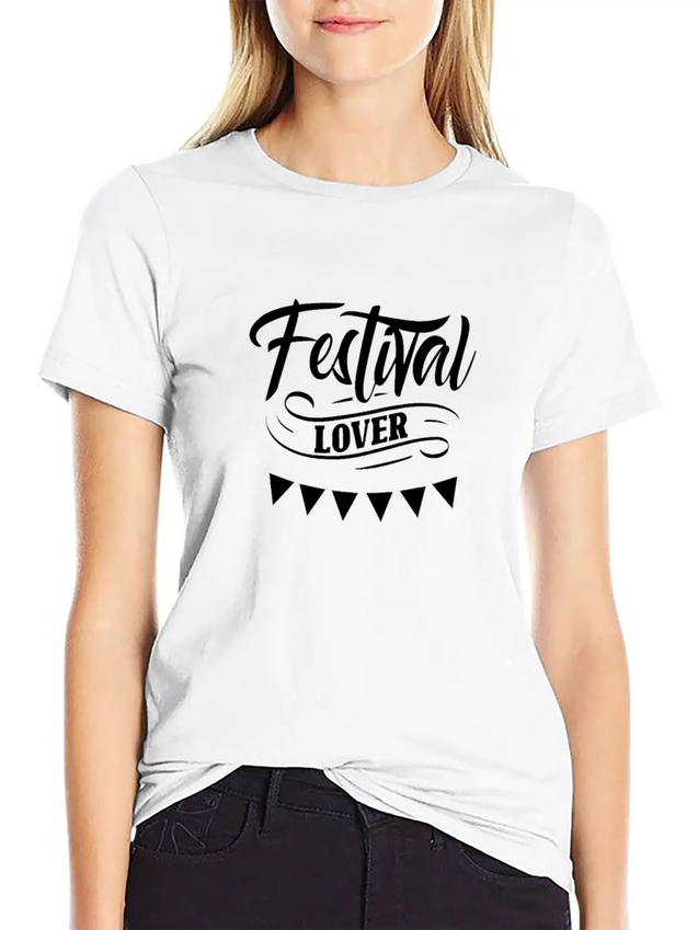 Festival Lover Dance Music Festivals Hobby Lightweight Cotton T-Shirt – Daily Comfort Graphic Shirt