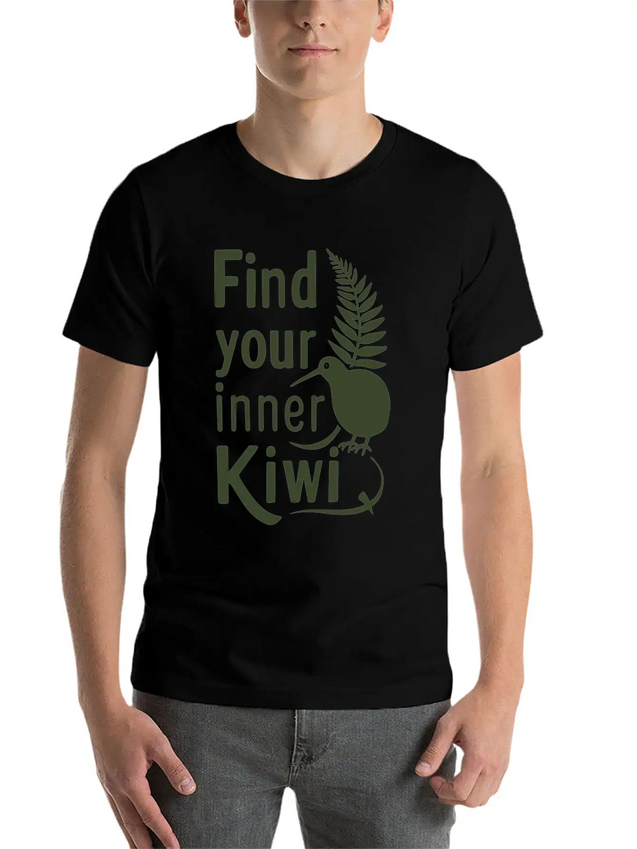 Find Your Inner Kiwi New Zealand Souvenir Lightweight Cotton T-Shirt – Daily Comfort Graphic Shirt