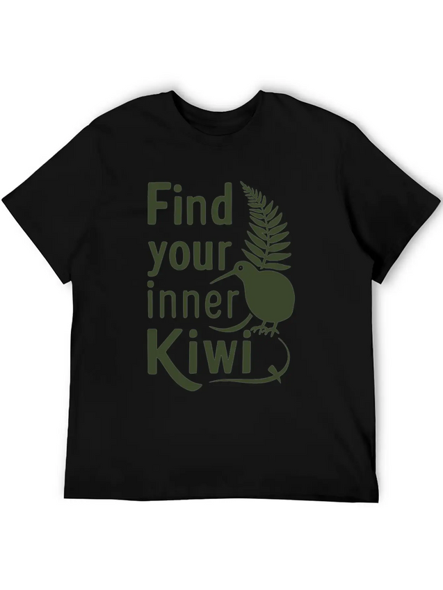 Find Your Inner Kiwi New Zealand Souvenir Lightweight Cotton T-Shirt – Daily Comfort Graphic Shirt