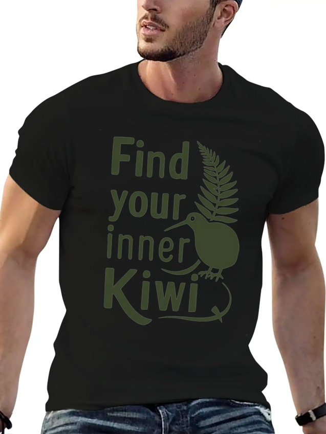 Find Your Inner Kiwi New Zealand Souvenir Lightweight Cotton T-Shirt – Daily Comfort Graphic Shirt