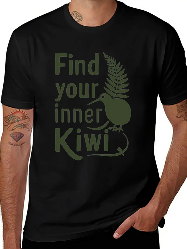 Find Your Inner Kiwi New Zealand Souvenir Lightweight Cotton T-Shirt – Daily Comfort Graphic Shirt