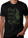 Find Your Inner Kiwi New Zealand Souvenir Lightweight Cotton T-Shirt – Daily Comfort Graphic Shirt
