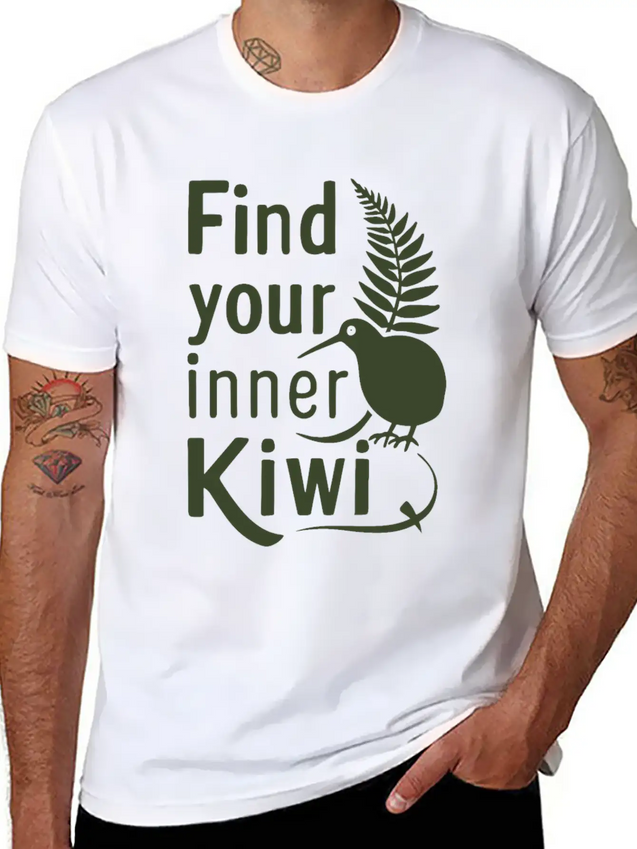 Find Your Inner Kiwi New Zealand Souvenir Lightweight Cotton T-Shirt – Daily Comfort Graphic Shirt