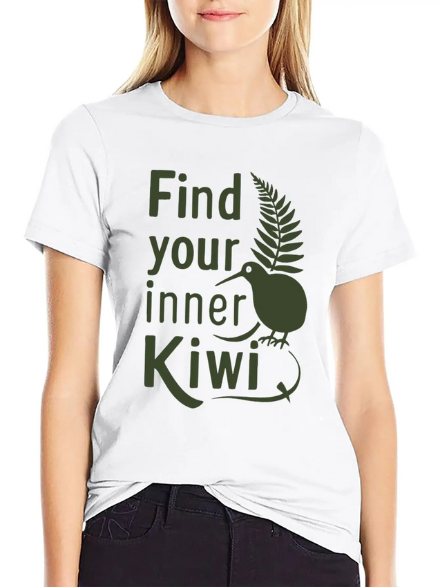 Find Your Inner Kiwi New Zealand Souvenir Lightweight Cotton T-Shirt – Daily Comfort Graphic Shirt
