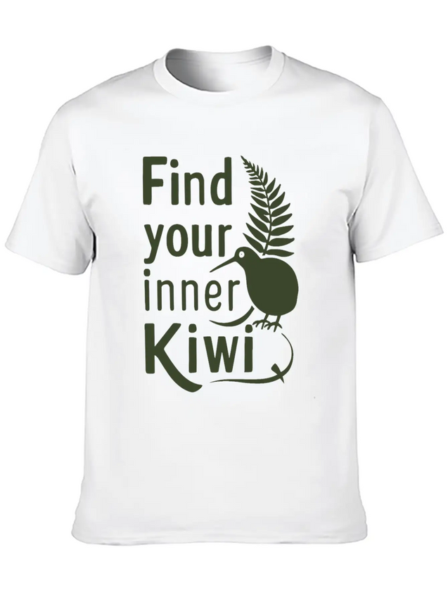 Find Your Inner Kiwi New Zealand Souvenir Lightweight Cotton T-Shirt – Daily Comfort Graphic Shirt