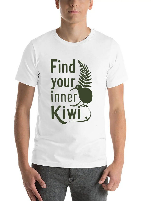 Find Your Inner Kiwi New Zealand Souvenir Lightweight Cotton T-Shirt – Daily Comfort Graphic Shirt