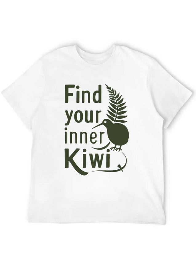 Find Your Inner Kiwi New Zealand Souvenir Lightweight Cotton T-Shirt – Daily Comfort Graphic Shirt