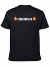 Firefighter With Flames Lightweight Cotton T-Shirt – Daily Comfort Graphic Shirt