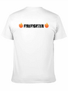 Firefighter With Flames Lightweight Cotton T-Shirt – Daily Comfort Graphic Shirt