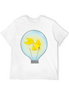Fish That Lights Up Inside A Light Bulb Lightweight Cotton T-Shirt – Daily Comfort Graphic Shirt