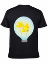 Fish That Lights Up Inside A Light Bulb Lightweight Cotton T-Shirt – Daily Comfort Graphic Shirt