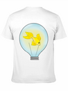 Fish That Lights Up Inside A Light Bulb Lightweight Cotton T-Shirt – Daily Comfort Graphic Shirt