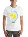 Fish That Lights Up Inside A Light Bulb Lightweight Cotton T-Shirt – Daily Comfort Graphic Shirt