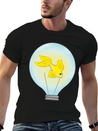 Fish That Lights Up Inside A Light Bulb Lightweight Cotton T-Shirt – Daily Comfort Graphic Shirt