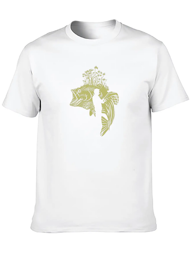 Fishing Fishing Rod Fishing Pole Fishingkayak Fly Lightweight Cotton T-Shirt – Daily Comfort Graphic Shirt