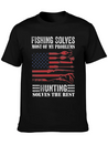 Fishing Solves Most Of My Problems Hunting Solves Lightweight Cotton T-Shirt – Daily Comfort Graphic Shirt