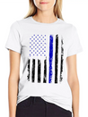 Flag Black Police Lightweight Cotton T-Shirt – Daily Comfort Graphic Shirt