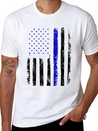 Flag Black Police Lightweight Cotton T-Shirt – Daily Comfort Graphic Shirt