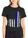 Flag Black Police Lightweight Cotton T-Shirt – Daily Comfort Graphic Shirt