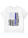 Flag Black Police Lightweight Cotton T-Shirt – Daily Comfort Graphic Shirt