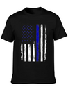 Flag Black Police Lightweight Cotton T-Shirt – Daily Comfort Graphic Shirt