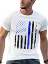 Flag Black Police Lightweight Cotton T-Shirt – Daily Comfort Graphic Shirt