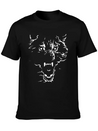 Flaming Wolf Lightweight Cotton T-Shirt – Daily Comfort Graphic Shirt