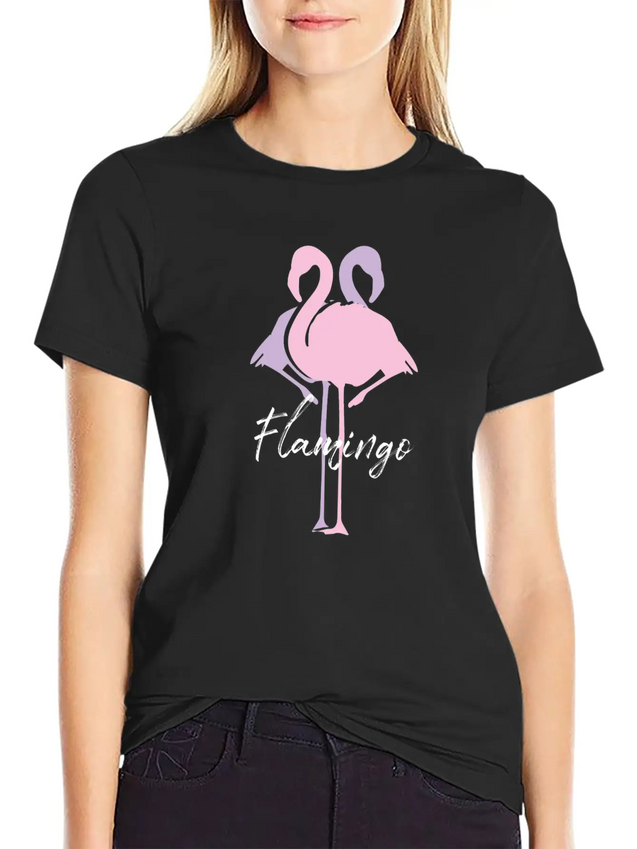 Flamingo Lightweight Cotton T-Shirt – Daily Comfort Graphic Shirt