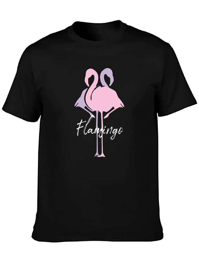 Flamingo Lightweight Cotton T-Shirt – Daily Comfort Graphic Shirt