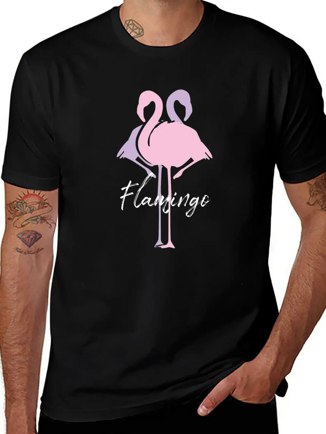 Flamingo Lightweight Cotton T-Shirt – Daily Comfort Graphic Shirt