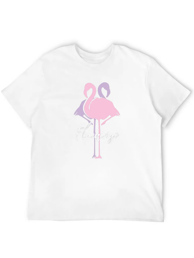 Flamingo Lightweight Cotton T-Shirt – Daily Comfort Graphic Shirt