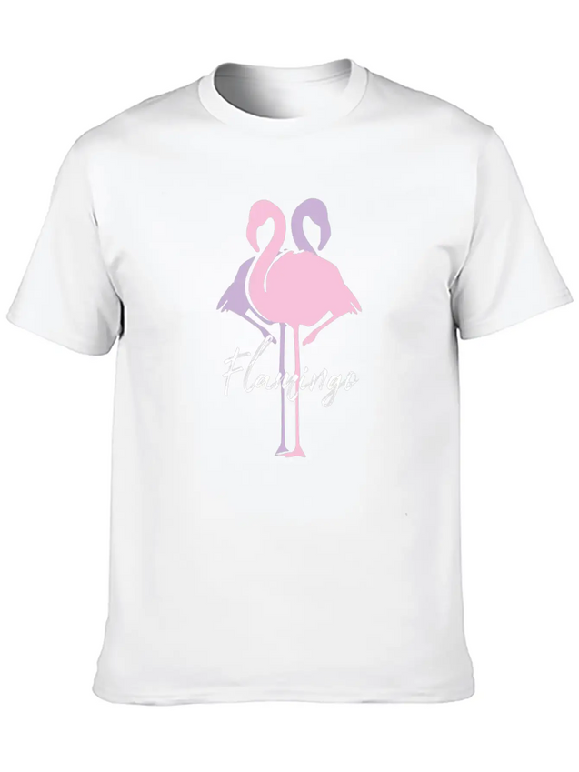 Flamingo Lightweight Cotton T-Shirt – Daily Comfort Graphic Shirt