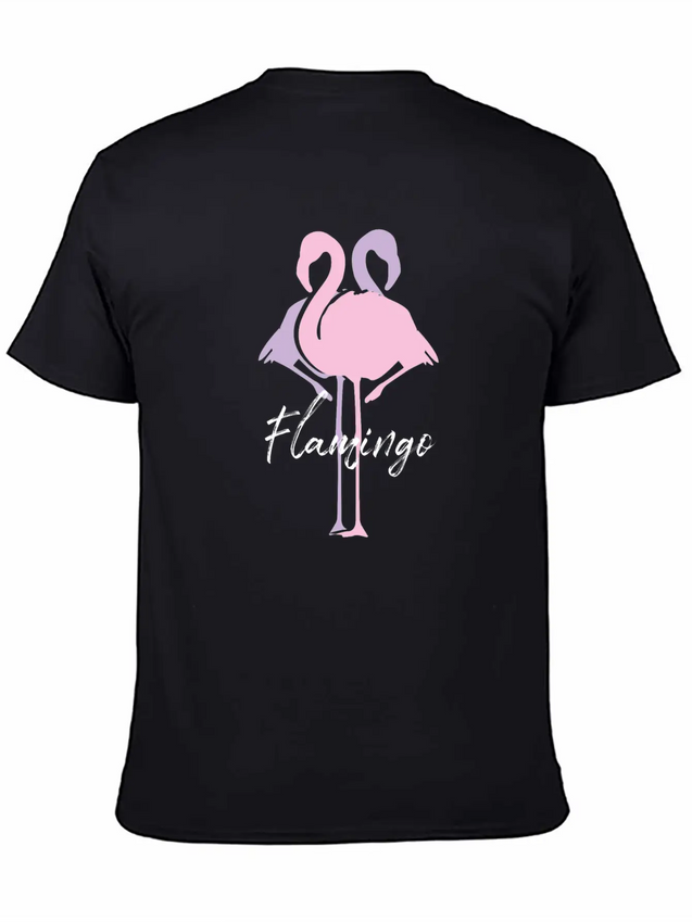 Flamingo Lightweight Cotton T-Shirt – Daily Comfort Graphic Shirt