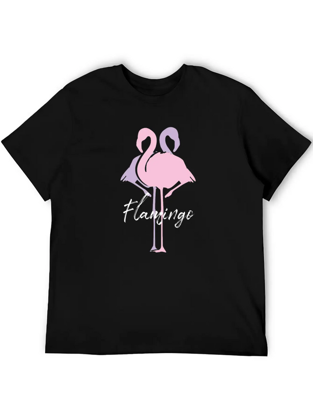 Flamingo Lightweight Cotton T-Shirt – Daily Comfort Graphic Shirt