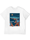 Flat Earth Astronauts Space Looking T-Shirt Lightweight Cotton T-Shirt – Daily Comfort Graphic Shirt